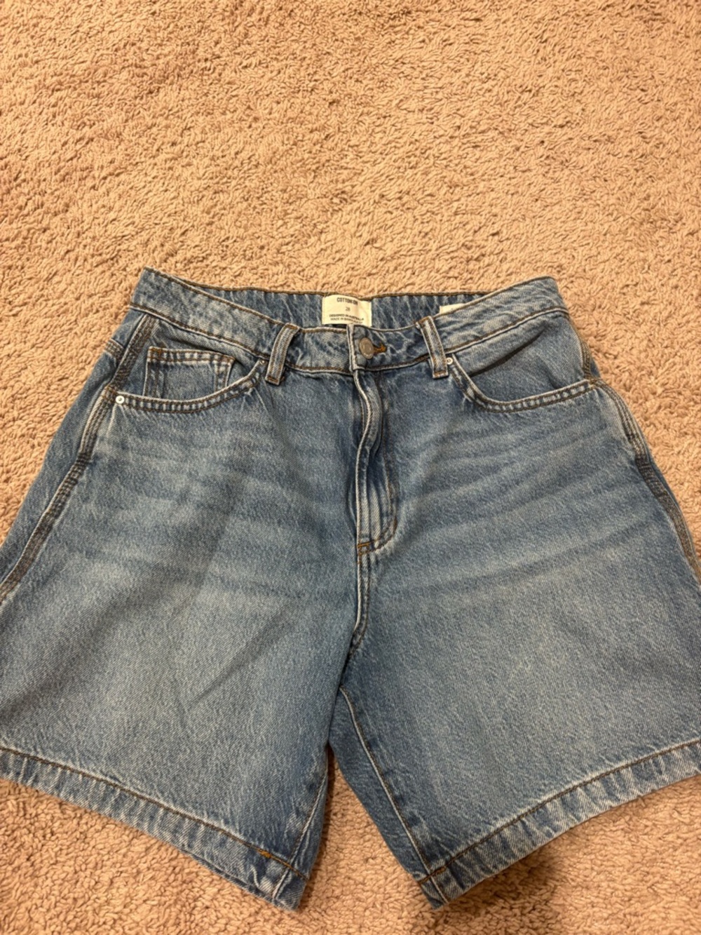 Cotton On Light Blue Denim Shorts - High Waist